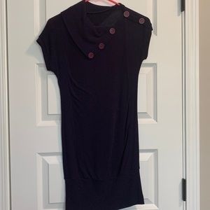 Dark purple sweater tunic/dress XS